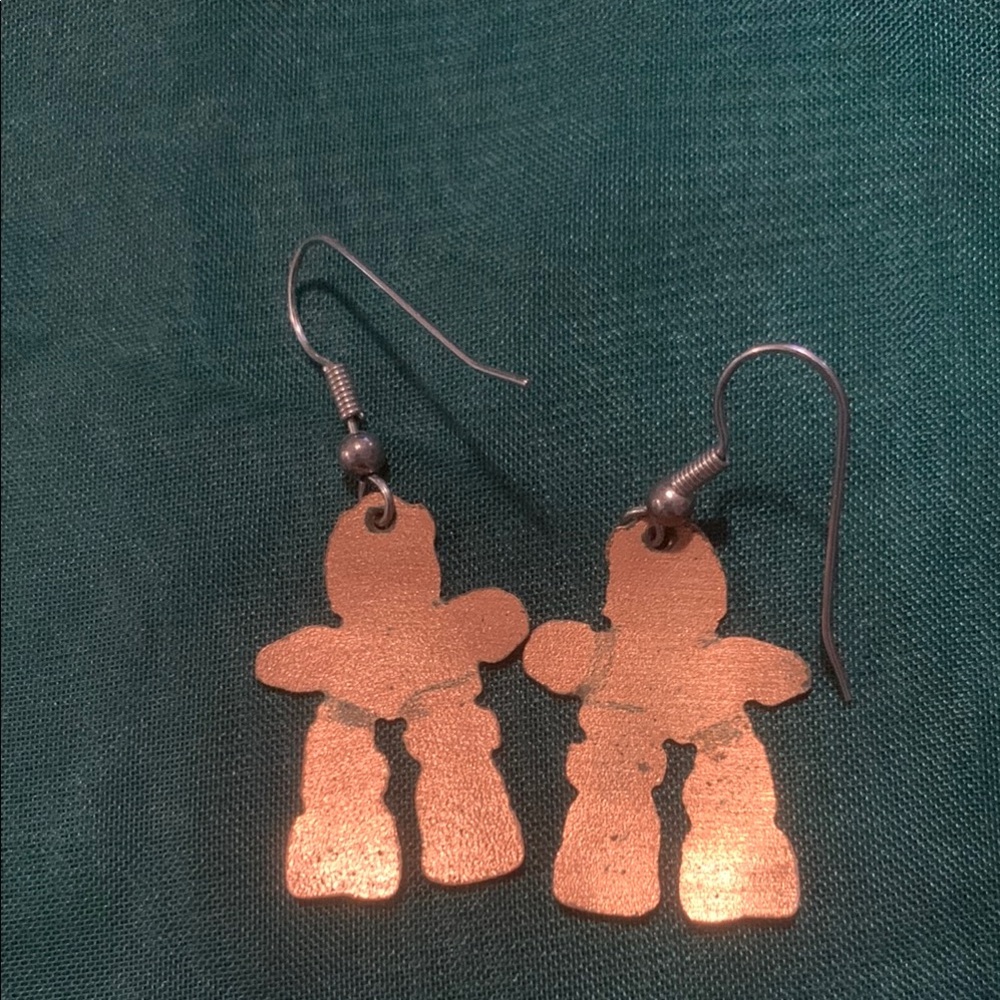 Copper Inukshuk Earrings - Picture 2 of 3